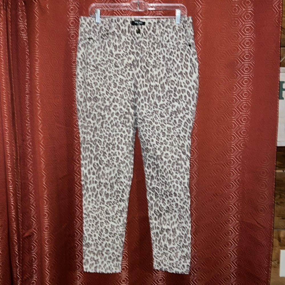 Nine West Animal Print Gramercy Skinny Jeans 12
